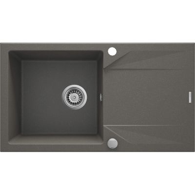 4. DEANTE EVORA 1-BECKEN-KÜCHENSPÜLLE MIT ABFLÜSSIGKEIT 78X44 CM ANTHRAZIT-METALLISCH ZQJ_T113