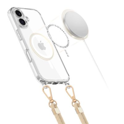 2. Tech-Protect FlexAir Chain MagSafe Hülle für iPhone 16e / 17e – Schwarz und Beige