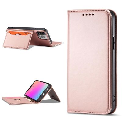 13. Magnetkartenhülle für Samsung Galaxy S23 Flip Wallet Stand Pink