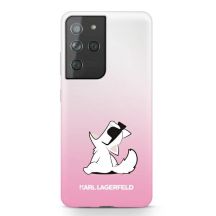Karl Lagerfeld Choupette Fun Case für Samsung Galaxy S21 Ultra – Pink
