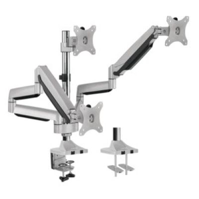 5. Monitorhalterung Logilink TIS 13"-32" 3TFT 2x4Gel. 1x1Joint silber Max. 7kg