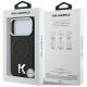 8. Karl Lagerfeld MagSafe Hülle mit geprägtem Ringmuster und Kameo-Logo für iPhone 18 Pro Max / 17 Pro Max – Schwarz