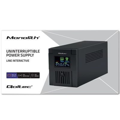 18. QOLTEC USV Line Interactive | Monolithisch | 1500 VA | 900 W | LCD | USB