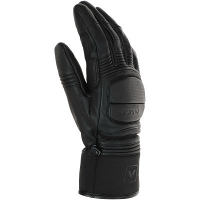 Herren-Skihandschuhe VIKING Blackrun Ski Man aus schwarzem Leder