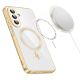 4. Tech-Protect MagFlex MagSafe Hülle für Samsung Galaxy A27 5G – Transparentes Gold