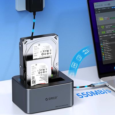 4. Orico 6656C3-C 5-Bay Dockingstation mit Offline-Klonfunktion 2,5"/3,5" SATA HDD/SSD - Grau
