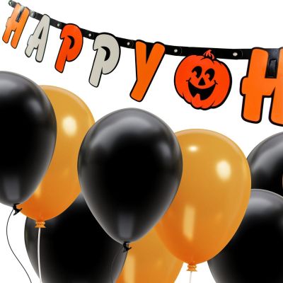 8. HAPPY HALLOWEEN DEKO-SET, 14-TEILIG