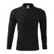 4. Malfini Single J. LS M MLI-21101 schwarzes Poloshirt