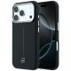 Mercedes Leder-Halbwickelhülle mit ikonischer Linie und MagSafe-Funktion für iPhone 18 Pro Max / 17 Pro Max – Schwarz