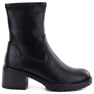 2. Schwarze Damen-Ankle-Boots mit hohem Absatz, Potocki SZ12835
