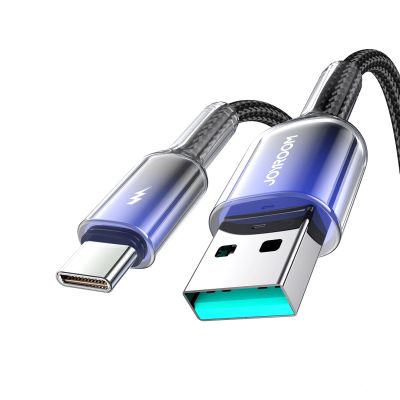2. Joyroom S-A42 Crystal-Clear Serie 3A USB-A – USB-C-Kabel 1,2 m – Schwarz