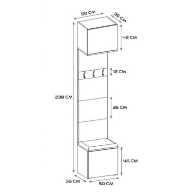 8. Garderobe HAGA II 2W SONOMA