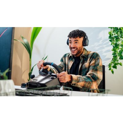 9. Logitech G 941-000113 Gamecontroller, schwarzes USB-Lenkrad + Pedale, analog/digital, kompatibel mit PC, PlayStation 4, PlayStation 5 und PlayStation 3