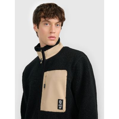 5. Herren-Sherpa-Fleece mit Stehkragen, Regular Fit 4F 4FRAW25TFLEM456-20S