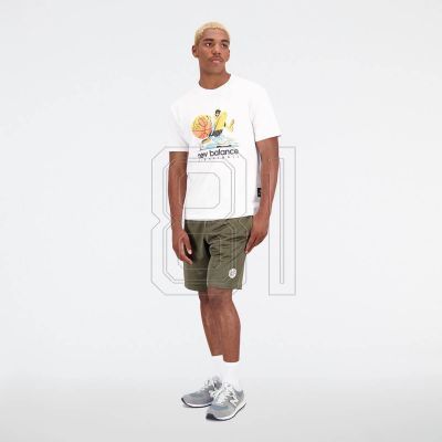 6. New Balance Hoops Baumwoll-Jersey-Shorts Wt M MT31589WT