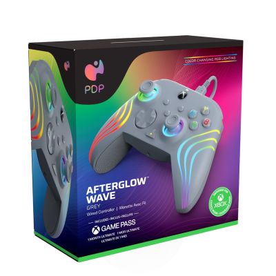 PDP Afterglow Wave Gray USB-Gamepad (Analog/Digital) für PC, Xbox One, Xbox Series S und Xbox Series X