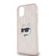 6. Karl Lagerfeld IML Choupette Head & Monogram Hülle für iPhone 11 / Xr – Rosa