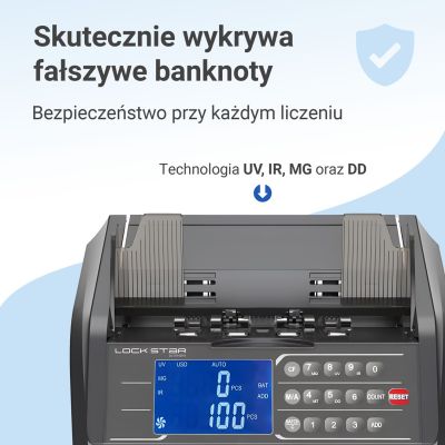 4. Extralink LockStar MG X-600 UV, IR professioneller Banknotenzähler