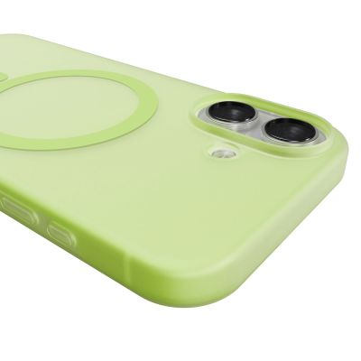 6. Puro Daylight Magsafe-kompatible Silikonhülle für iPhone 17 – durchscheinendes Grün