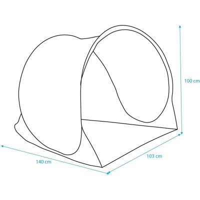 5. Selbstexplosives Strandzelt 145x105x100/75CM BLAU