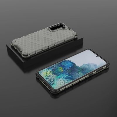 13. Gepanzerte Hülle mit Wabenstruktur und Gelrahmen für Samsung Galaxy S22 + (S22 Plus) schwarz
