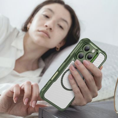 7. Leading Series MagSafe Silikonhülle für iPhone 16 Pro – grün