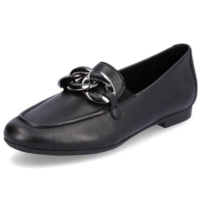 30. Bequeme Lederschuhe mit Kette Remonte W RKR645 schwarz
