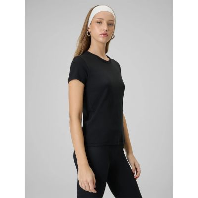 4. Damen-T-Shirt, schmal geschnitten, einfarbig, Größe 4F 4FRAW25TTSHF3623-20S