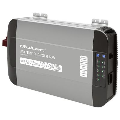 11. Qoltec Smart Monolith Ladegerät für LiFePO4 AGM GEL SLA-Batterien 60A 12V Schnellladung