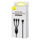 5. Baseus Flash Series II Kabel USB - USB Typ C / Lightning / Micro USB 100 W 1,2 m schwarz (CASS030001)