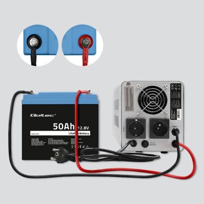 4. QOLTEC LiFePO4 Lithium-Eisenphosphat-Batterie | 12,8 V | 50 Ah | 640 Wh | BMS