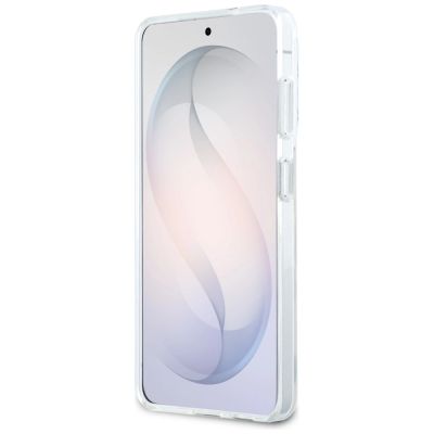5. BMW IML Stoßfeste MagSafe-Hülle mit Metalllogo für Samsung Galaxy S26 – Transparent