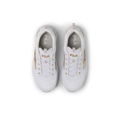 2. Fila Skye ZP Damen Sportschuhe Sneakers modisch weiß mit gold