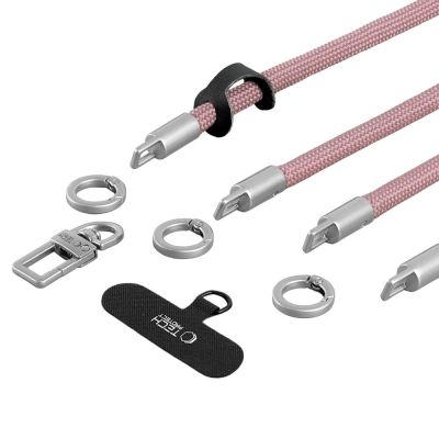 3. Tech-Protect C10S Crossbody-Handytasche (114 cm) + Handschlaufe (31 cm) – Pinkfarbenes Titan