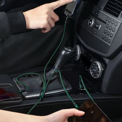 10. Baseus Rapid Series 3in1 USB-C – USB-C/ Lightning /Micro-USB-Kabel 20 W PD 1,5 m – grün