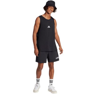 7. adidas Essentials Tanktop für Herren mit kleinem Logo, Schwarz, JE8986