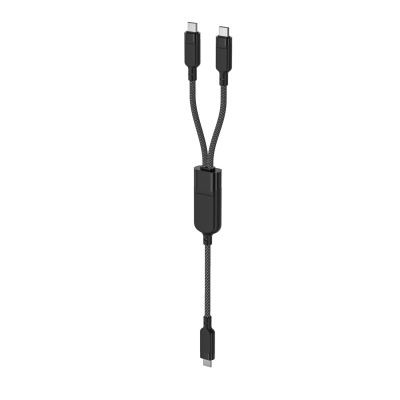 2. Acefast C5 USB-C – USB-C / USB-C 2in1 100 W 480 Mbit/s Kabel – Schwarz