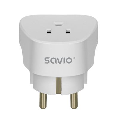 SAVIO Reiseadapter, US-Steckdose – EU-Stecker AP-01