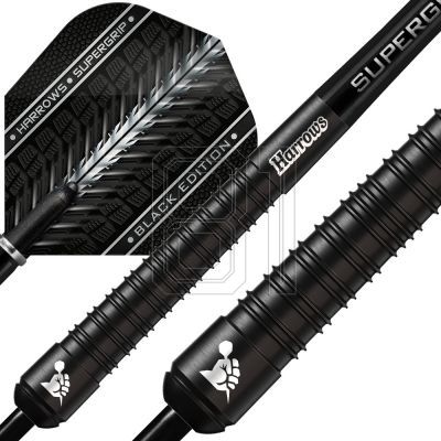 3. Harrows Supergrip Black Darts 90% Stahlspitze SupergripBlack90%