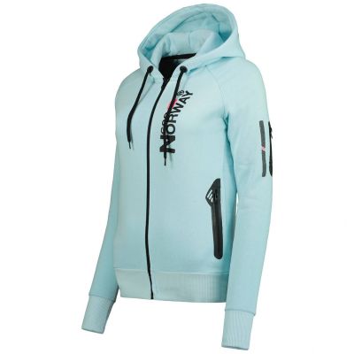 3. Damen-Hoodie Geographical Norway Fabuleuse EO Lady 100 BLEU CIEL (WU5303F/GNO-SKY BLUE)