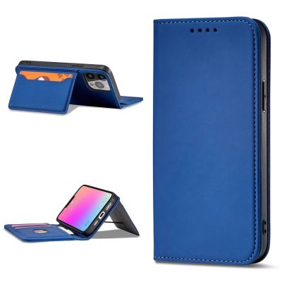 11. Magnetkartenetui für Samsung Galaxy S23 Ultra Flip Cover Wallet Stand blau