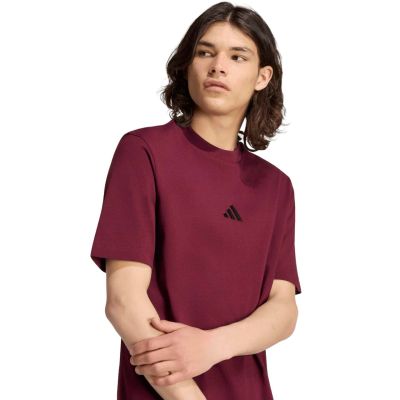 3. adidas Essentials Herren-Trikot mit kleinem Logo, burgunderrot, KF2403