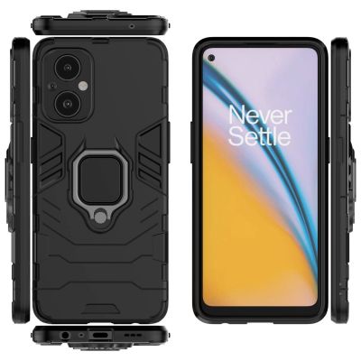 9. Ring Armor robuste Hybrid-Hülle + magnetischer Halter für OnePlus Nord N20 5G schwarz