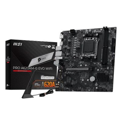 MSI Pro A620AM-G EVO WIFI AMD A620A Sockel AM5 Micro-ATX