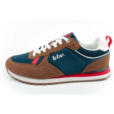 2. Lee Cooper Herren-Sneaker, modisch, bequem, strapazierfähig, marineblau, braun