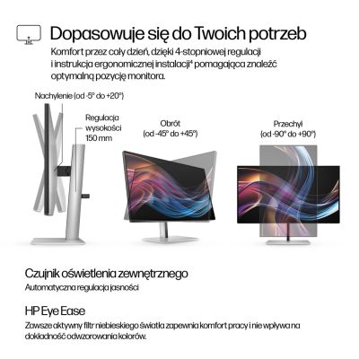 3. HP 27-Zoll-Monitor der Serie 7 Pro mit 4K-Anschluss und Thunderbolt 4 – 727pk