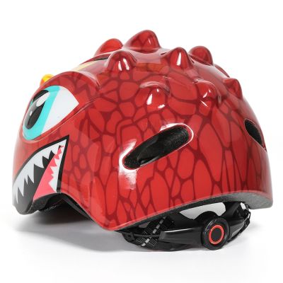 4. Wozinsky Kinderfahrradhelm, Drachenmuster, leicht, Größe S – Rot