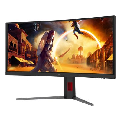 24. AOC G4 CU34G4ZCA Computermonitor 86,4 cm (34") 3440 x 1440 px Wide Quad HD Schwarz, Rot