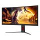 24. AOC G4 CU34G4ZCA Computermonitor 86,4 cm (34") 3440 x 1440 px Wide Quad HD Schwarz, Rot