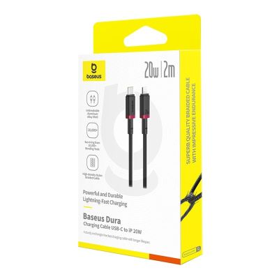 6. Baseus Dura Typ-C-Kabel 20W 2m (Rot-Schwarz)